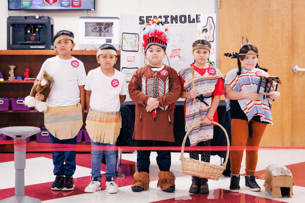 Elm Street Third Graders Amaze Teachers/Parents During Native American Wax Museum