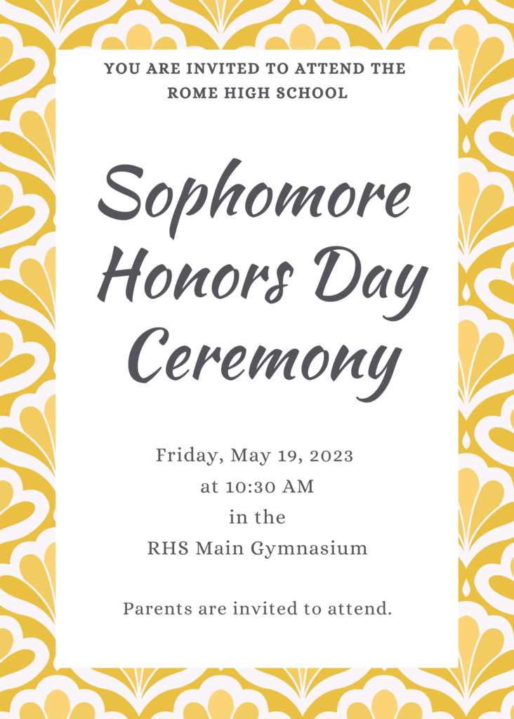 Sophomore Honors Day